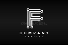 Letter F circle tech logo stock vector. Illustration of finance - 277028879