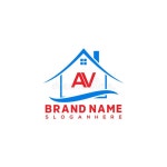 Initial Letter AV with House Logo Design Vector Template. Home Real Estate Logo. Stock Vector - Illustration of tech, letter... 