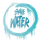 Save Water. Hand Drawn Lettering in Grunge Circle Stock Illustration - Illustration of care, abstract: 300497154