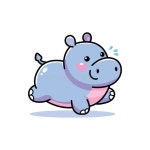 Hippo Cute Vector Design Illustration Stock Vector - Illustration of baby, bear: 302202413