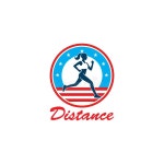 Running Woman Distance, Distance Woman S Gym Logo Vector Illustration Stock Vector - Illustration of vector, emblem: 310433581