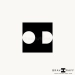 Letter Initial OD with Negative Space Square. Related To Monogram Typography Brand Stock Vector - Illustration of isolated... 