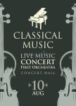 Poster for a Concert of Classical Music in Vintage Style Stock Illustration - Illustration of music, concert: 318606216