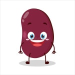 Cute Happy Expression of Red Bean Character Stock Vector - Illustration of grain, seed: 343049686