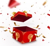 Red Gift Box, Chinese New Year Festival Background Stock Vector - Illustration of festival, light: 347112745