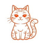 Sitting Cat Vector Silhouette Stock Vector - Illustration of digital, head: 366052923