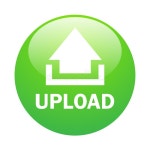 Upload now icon web button stock vector. Illustration of datas - 208205618