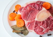 Raw beef closeup stock image. Image of food, meat, laurel - 28843573