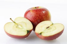 Red apple with greenery stock photo. Image of fresh, butterfly - 23120582