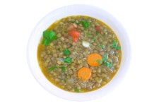 Solid lentil soup stock image. Image of spoon, meal, plate - 13448479