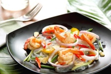 Sour & Spicy Vermicelli Salad with Prawn Stock Photo - Image of lunch, asia: 21614802 Sour & Spicy Vermicelli Salad With Prawn...