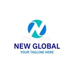 N Letter Negative Space Logo Stock Vector - Illustration of design, initial: 309691610