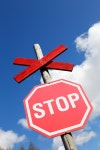 Stop Sign On A Snowmobile Trail Stock Photo - Image of power, ride: 108265012