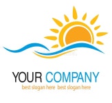 Logo stock vector. Illustration of sunset, sign, name - 6905803