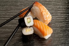 Sushi stock image. Image of healthy, japan, chopsticks - 6165845