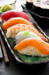 Japanese food stock image. Image of sesame, roll, slices - 54232251