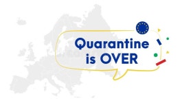 Quarantine is Over Simple Banner with Czech Republic Map. Corona Virus COVID-19. Quarantine at Home Stock Illustration... 