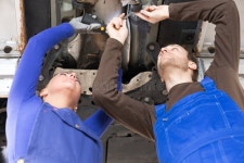 Mechanic Man Examining Car with Trainee Girl Stock Photo - Image of examining, fixing: 171715624 Mechanic Man Examining Car With... 