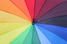 Rainbow Umbrella 3 stock image. Image of black, color, multi - 700403