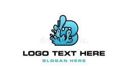 Letter B Water Splash Nature Monogram Illustration Logo Stock Vector - Illustration of modern, energy: 200131766