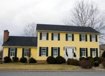 Colonial Style House in Winter Stock Image - Image of building, space: 13071783 Colonial Style House In Winter Stock Image... 