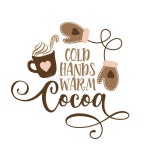 Cold Hands Warm Cocoa - Hand Drawn Vector Illustration. Stock Vector - Illustration of marshmallows, hearts: 161944466