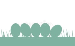 Easter Background with Eggs on Green Grass, Vector Illustration Stock Vector - Illustration of vector, white: 170887751