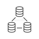 Database Icon. Server Isolated Flat Symbol for Web Site and Mobile App Stock Vector - Illustration of file, datacenter: 190016804