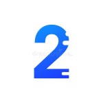 Number Two 2 Gradient Color Logo. Vector Number Icon Stock Vector - Illustration of quality, color: 192811632