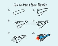 How To Draw a Space Shuttle. Good for Drawing Child Kid Illustration. Vector Illustration Stock Vector - Illustration of page... 