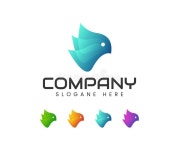 Modern Bird Logo Design. Vector Animals Logo Editable Design. Colorful Bird Logo Design Stock Vector - Illustration of mascot... 