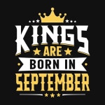Kings are Born in September Stock Vector - Illustration of king, crown: 314074773