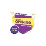 Grand Opening Banner Premium Template Colorfull Stock Vector - Illustration of template, shop: 319560294