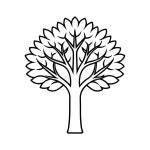 Elegant Black Tree Icon Vector Illustration Stock Vector - Illustration of logo, stylish: 334297363