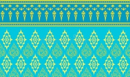 Thai Pattern Background Inspired from Handcrafted North Eastern Thai Silk Pattern. Colored in Gold and Yellow Stock Vector... 
