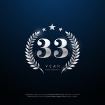 Anniversary Celebration, Year Anniversary Celebration on Lights Background for Celebration Event, Festive Illustration. Stock... 