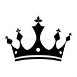 A Bold Crown Silhouette Vector Illustration Featuring Sharp, Elegant Curves and a Regal Design Stock Vector - Illustration of... 