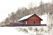Winter country house stock photo. Image of brown, natural - 22991636
