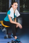 Woman Girl Resting at the Gym on the Bench Stock Image - Image of male, adults: 67619149