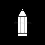 Flat Vector Pencil Icon stock vector. Illustration of design - 150136980