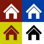 Set of House Building Icon Logo Vector. Courthouse Icon, Vector Illustration. Flat Design Style Stock Vector - Illustration of... 