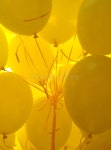 Yellow Balloons stock photo. Image of plastic, cheerful - 1057092