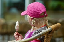 Young girl with icecream stock image. Image of kids, family - 840007