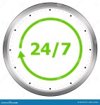 24/7 stock illustration. Illustration of open, business - 24416743