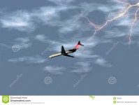 Airplane In Storm Royalty Free Stock Photo - Image: 180005 Airplane in Storm
