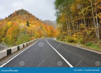 Autumn mountain road stock image. Image of bigger, country - 61334571