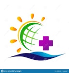 Medical Care Globe Sun And Sea Wave Family Health Concept In Heart Logo Icon Element Sign On White Background Stock Vector... 