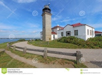 The Beavertail Light on Conanicut Island Stock Photo - Image of navigation, light: 26336268