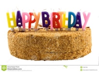 Birthday Cake With Color Candles Stock Image - Image of anniversary, celebration: 21687235