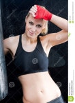 Boxing Training Blond Woman Sparring Stock Image - Image of body, alone: 19971501